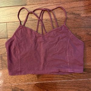 Burgundy Cross Crop Top